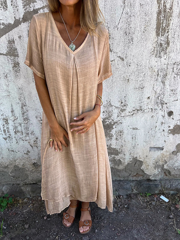 Women's Maxi Dress Flowy Garnet Cocktail