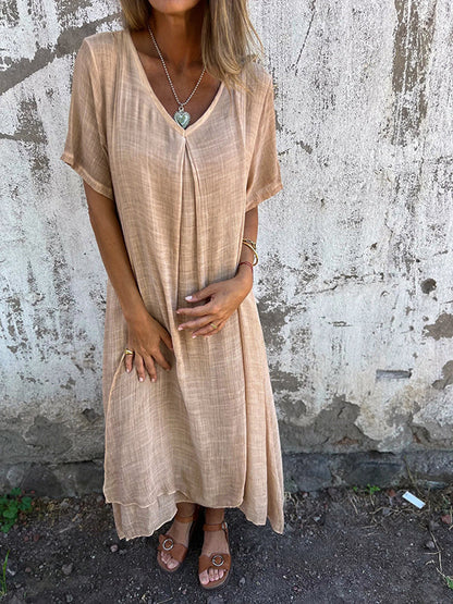 Women's Maxi Dress Flowy Garnet Cocktail