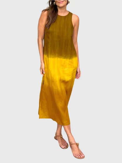 Women's Sleeveless Maxi Dress Round Neck
