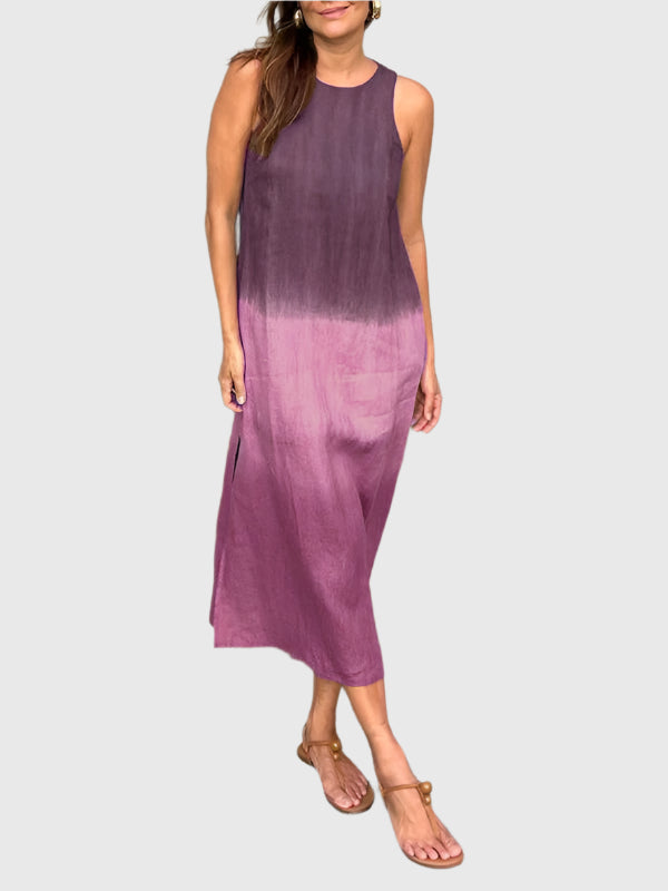 Women's Sleeveless Maxi Dress Round Neck