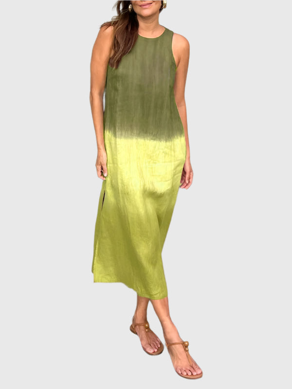 Women's Sleeveless Maxi Dress Round Neck