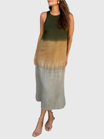 Women's Sleeveless Maxi Dress Round Neck