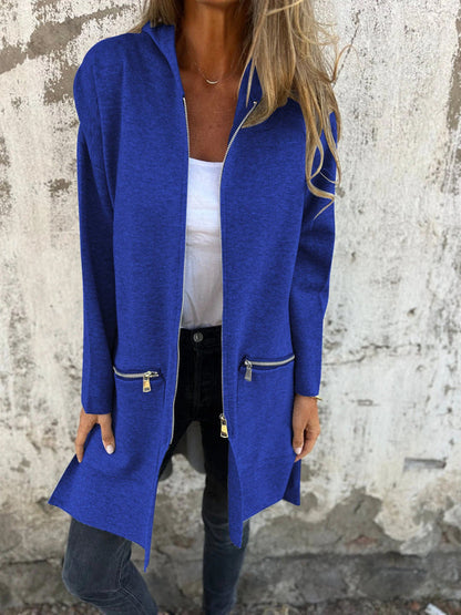 Women's Long Sleeve Hooded Cardigan