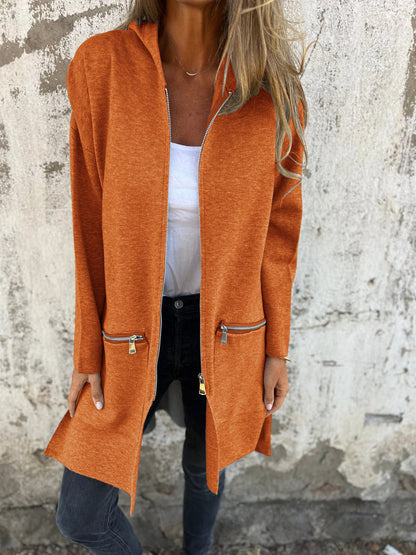 Women's Long Sleeve Hooded Cardigan