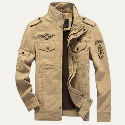 Men's Cotton Cargo Jacket With Pockets