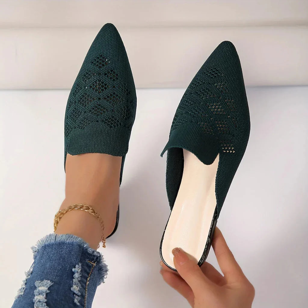 Women's Knitted Flat Mules