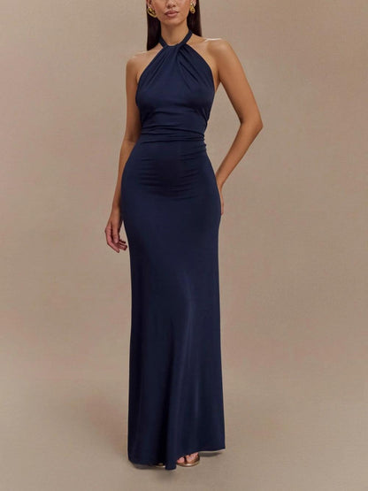 Sleek Backless Formal Party Dress