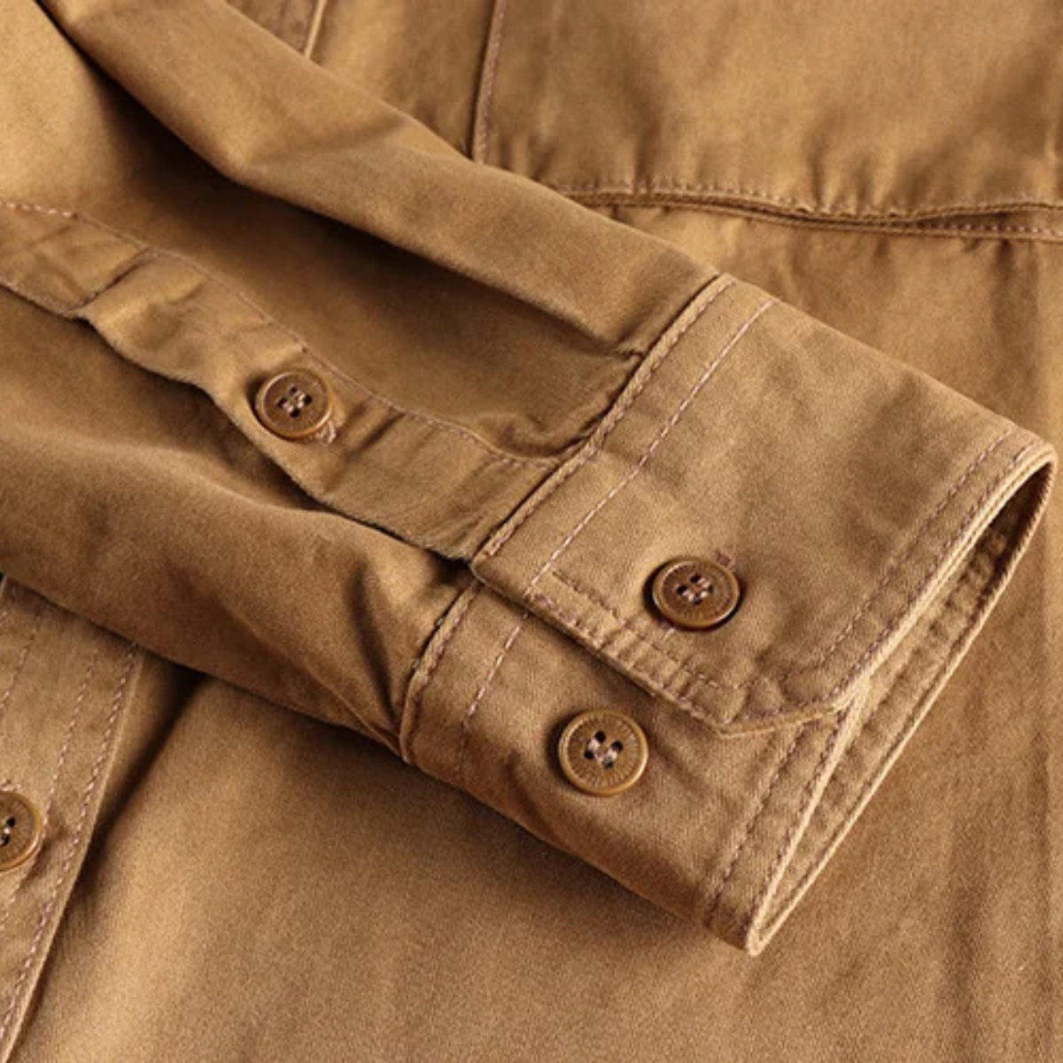 Men's Canvas Cargo Shirt Jacket Vintage Style