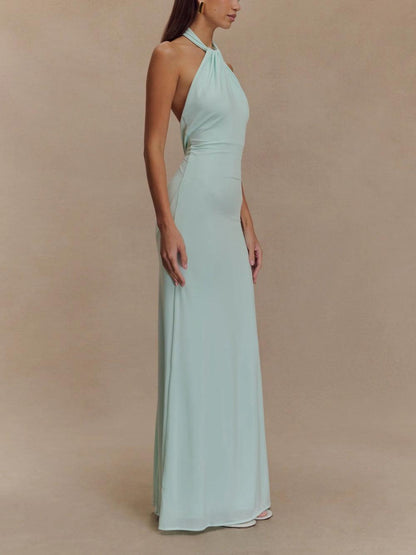 Sleek Backless Formal Party Dress