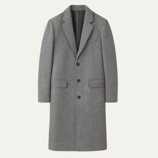 Men's Long Winter Coat Casual - VibreMode