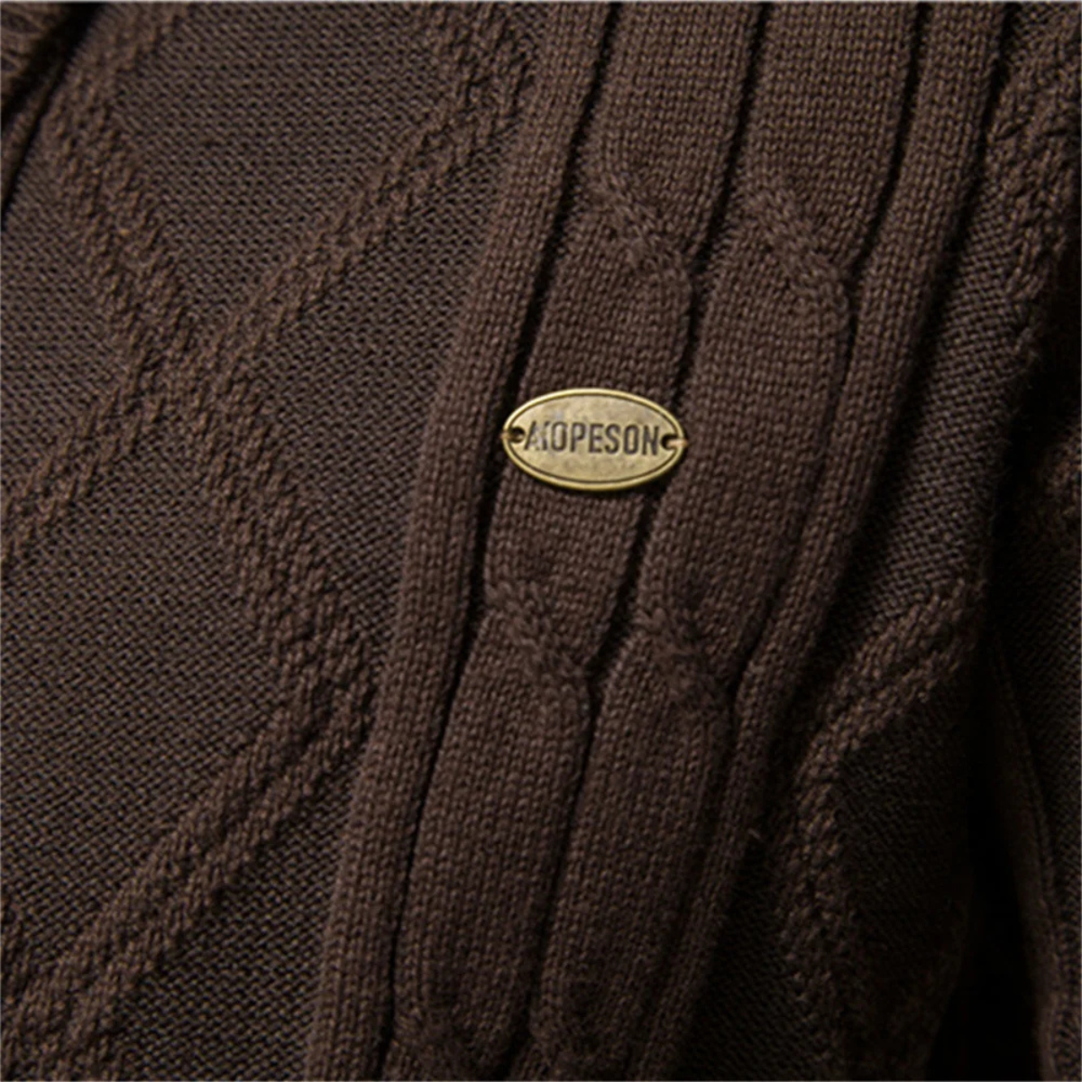 Brecon Men's Cable Knit Cardigan Button Front