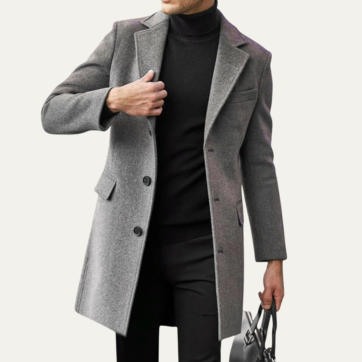 Men's Long Winter Coat Casual