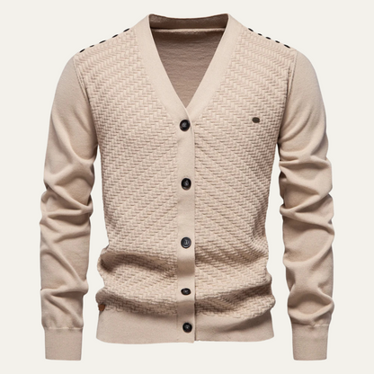 Men's Knit Cardigan Button Front Stylish - VibreMode