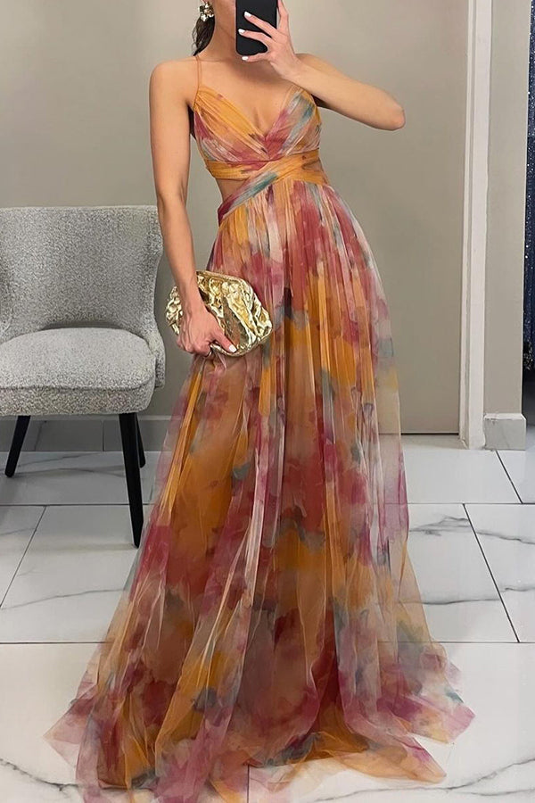Women's Floral Print Maxi Dress