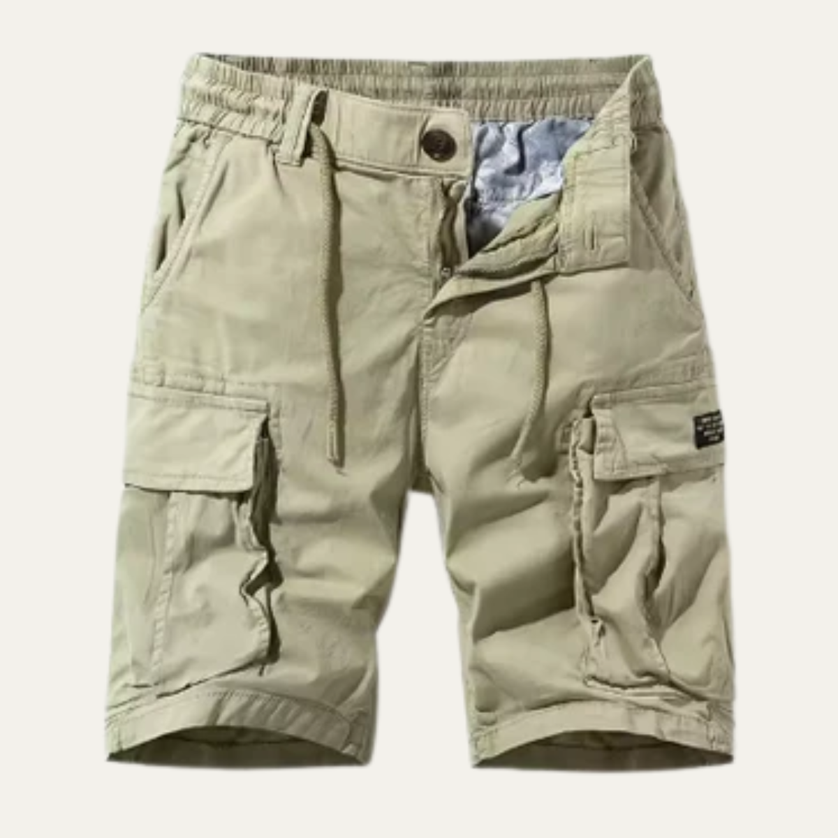 Men's Cargo Shorts Durable Cotton Khaki - VibreMode