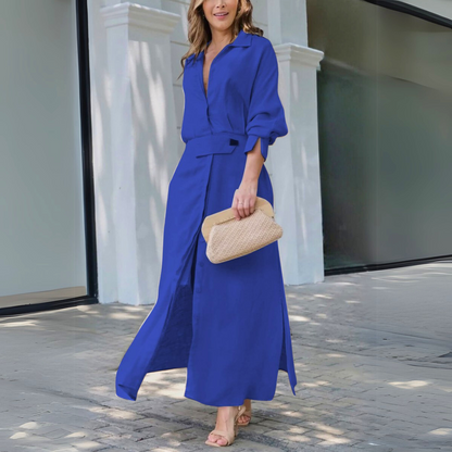 Elegant Women's Maxi Dress V-Neck