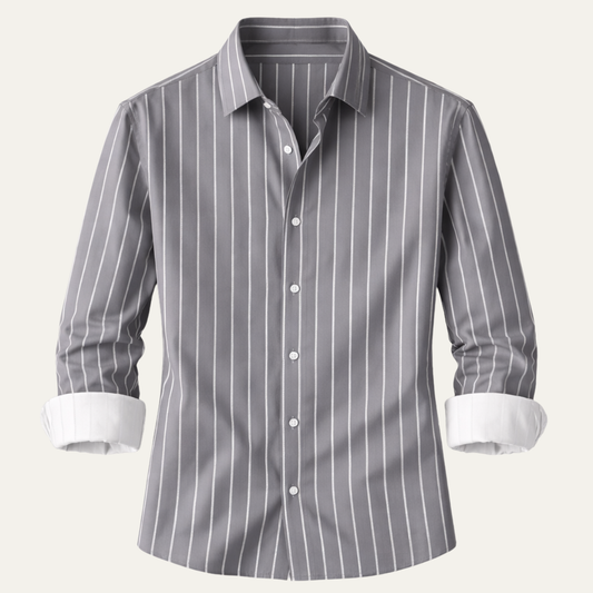 Men's Striped Button Down Dress Shirt - VibreMode