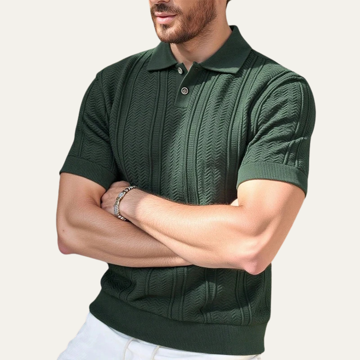 Men's Breathable Polo Shirt Knit Navy