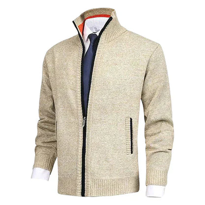 Knitted Cardigan Zip Up With Pockets