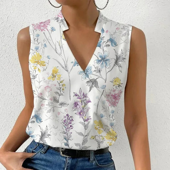 Women's V-Neck Blouse Breathable