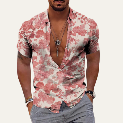 Men's Hawaiian Shirt Soft Coconut Print Tropical Beach