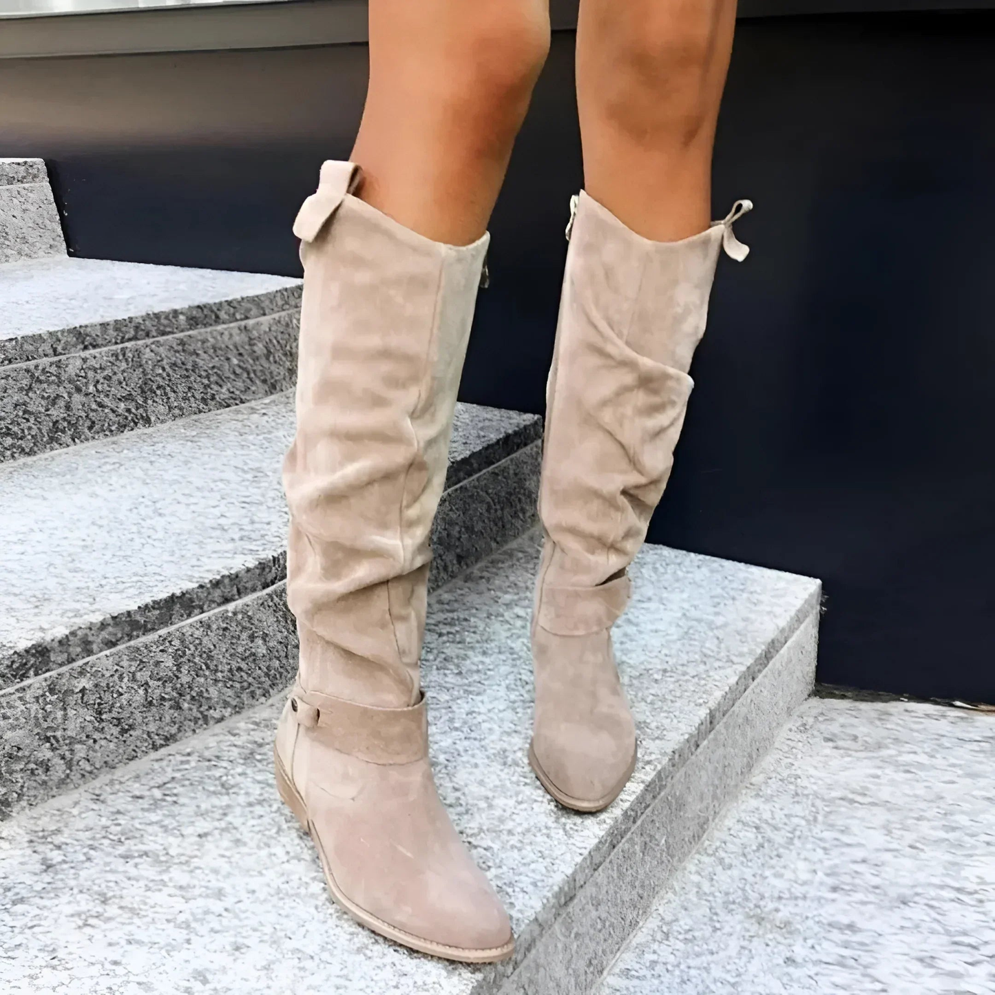 Women's Knee-High Boots Strap Detail
