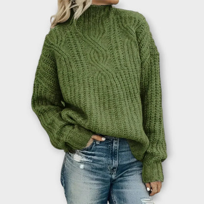 Chic High Neck Knit Sweater