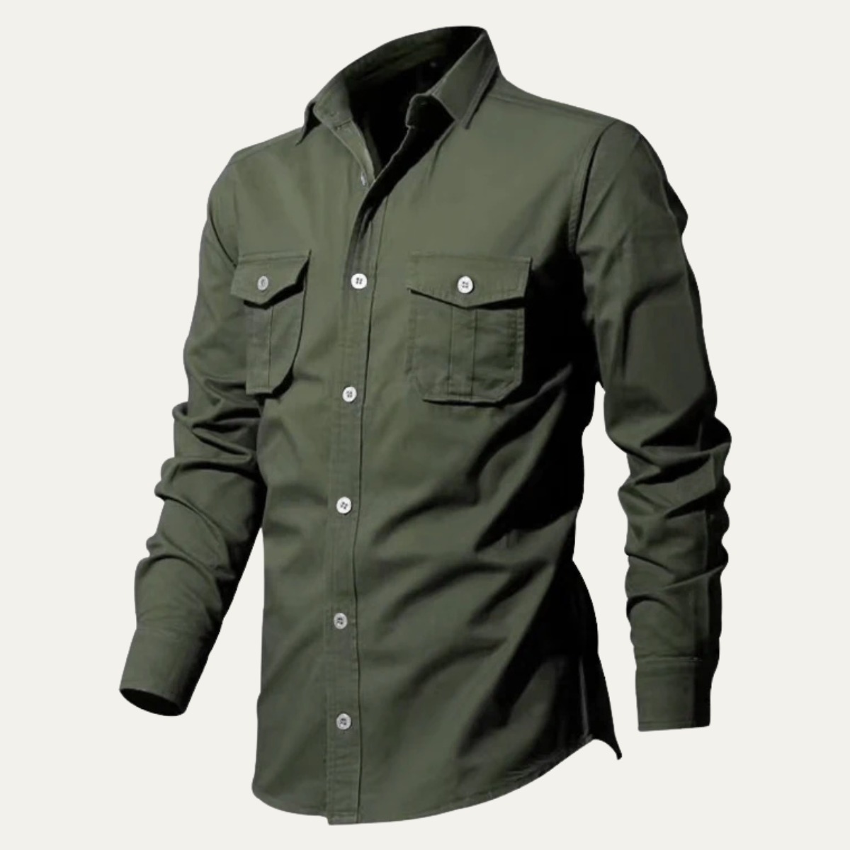 Men's Retro Button Up Shirt Solid