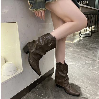 Women's Studded Western Boots
