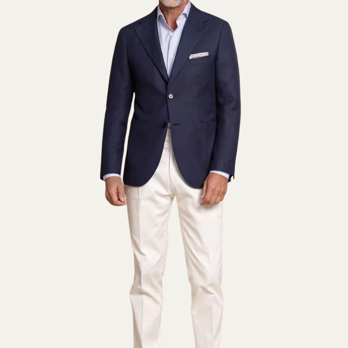 Men's 2 Piece Navy Blue Suit Slim Fit Single Breasted