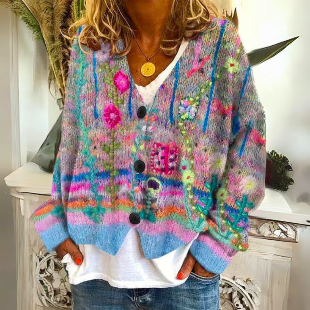 Cozy Ladies Patterned Winter Sweater - VibreMode