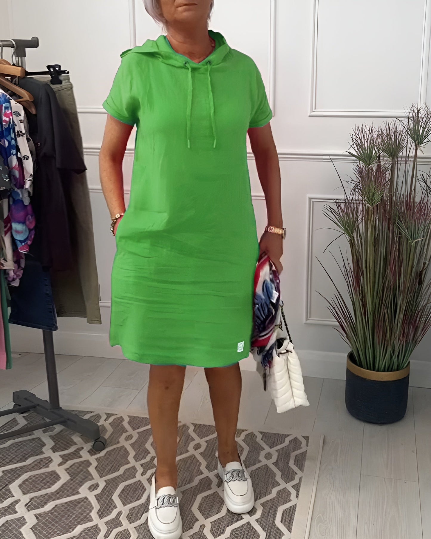 Women's Midi Hooded Casual Dress