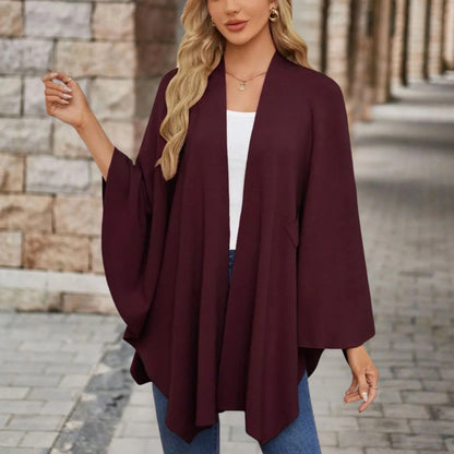 Elegant Women's Draped Poncho