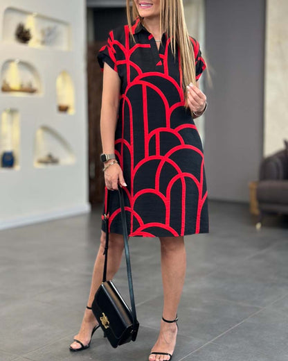 Women's Collared V-Neck Dress