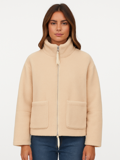 Oversized Sherpa Fleece Jacket Ultra Soft For Cold Weather