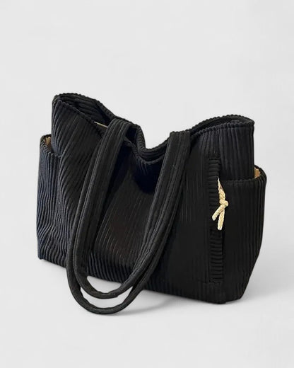 Women's Ribbed Handbag Luxurious - VibreMode