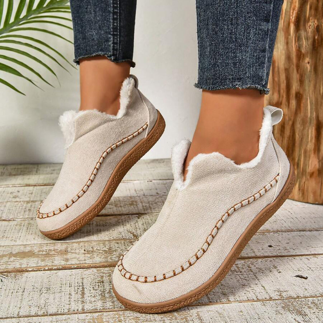 Women's Fur Lined Ankle Boots Anti-Slip Thick Sole