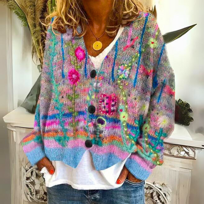 Cozy Ladies Patterned Winter Sweater