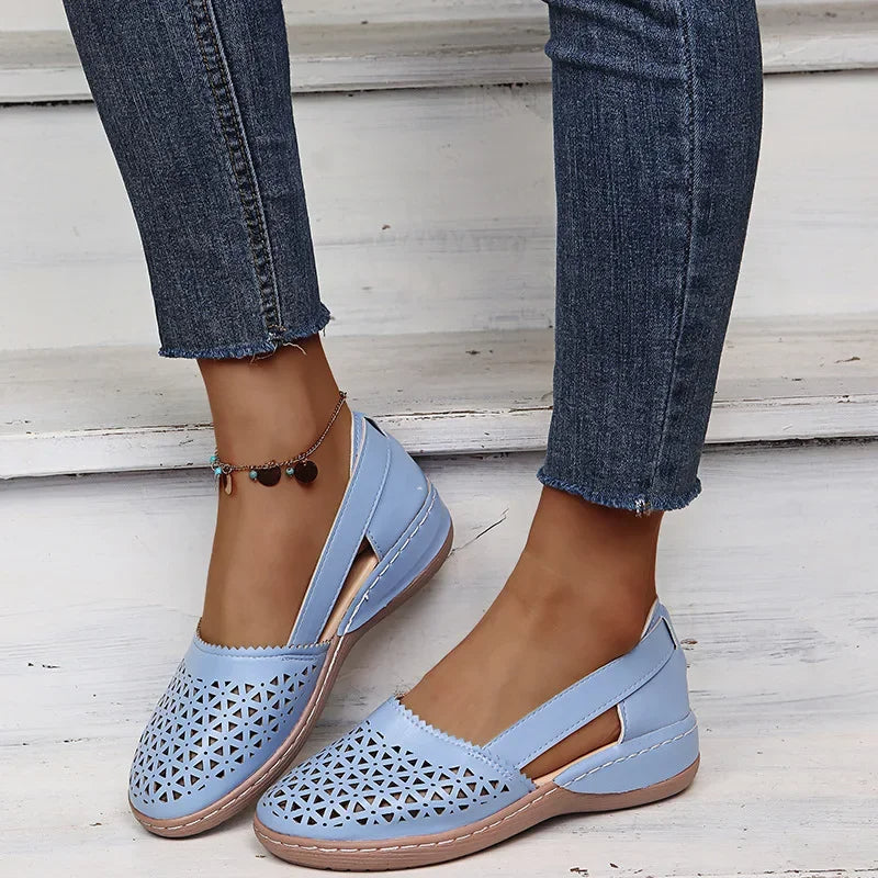 Womens Slip On Wedge Sandals