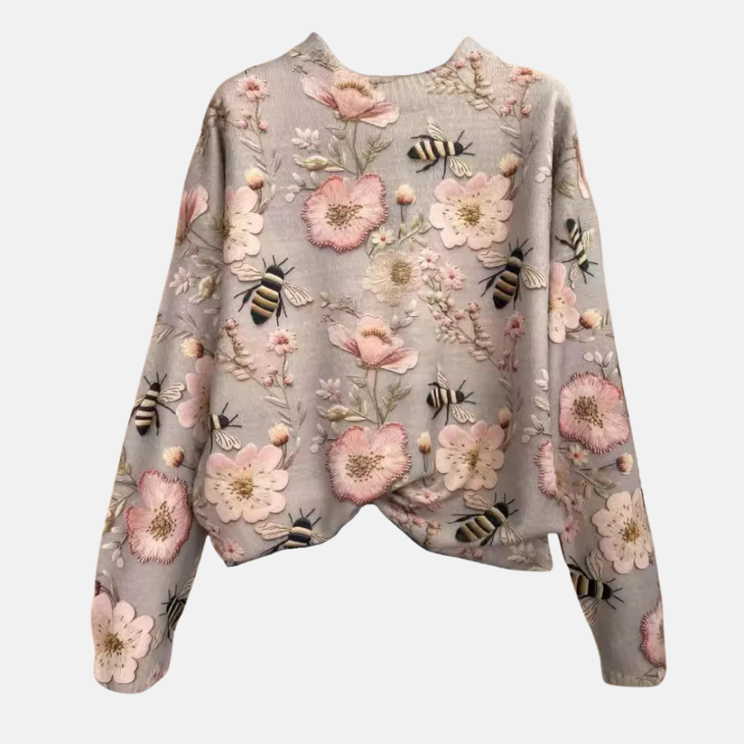 Women's 3D Flower Knit Sweater