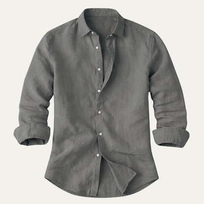 Men's Linen Beach Shirt Lightweight Beige