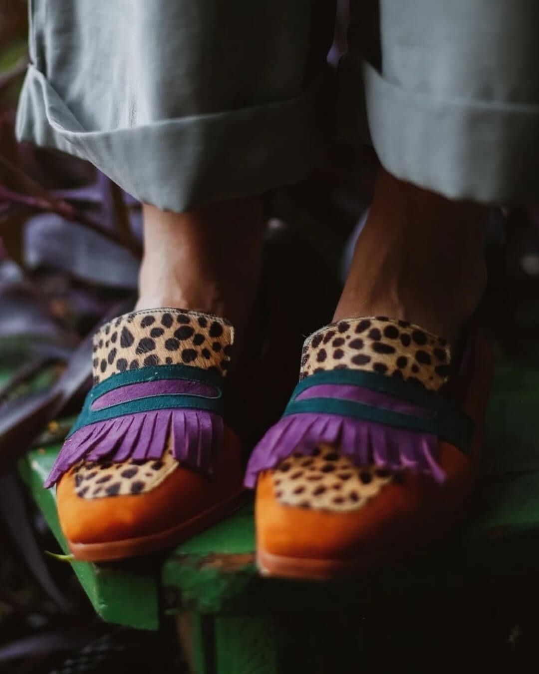 Women's Colorblock Loafers Strap Detail - VibreMode