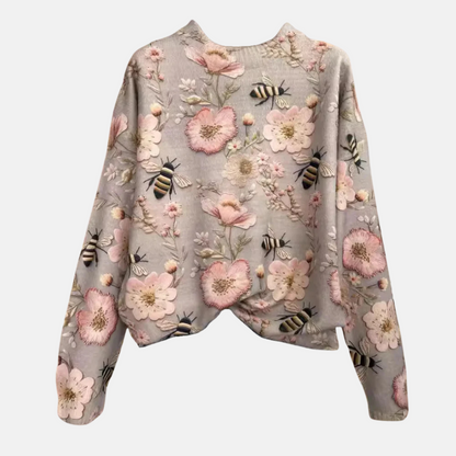Women's 3D Floral Knit Sweater