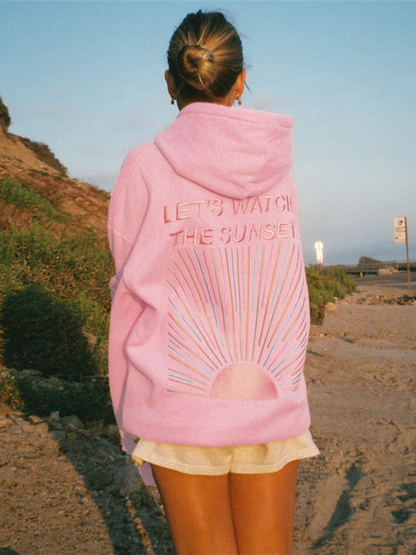 Women's Cozy Hoodie Soft Sunset Colors