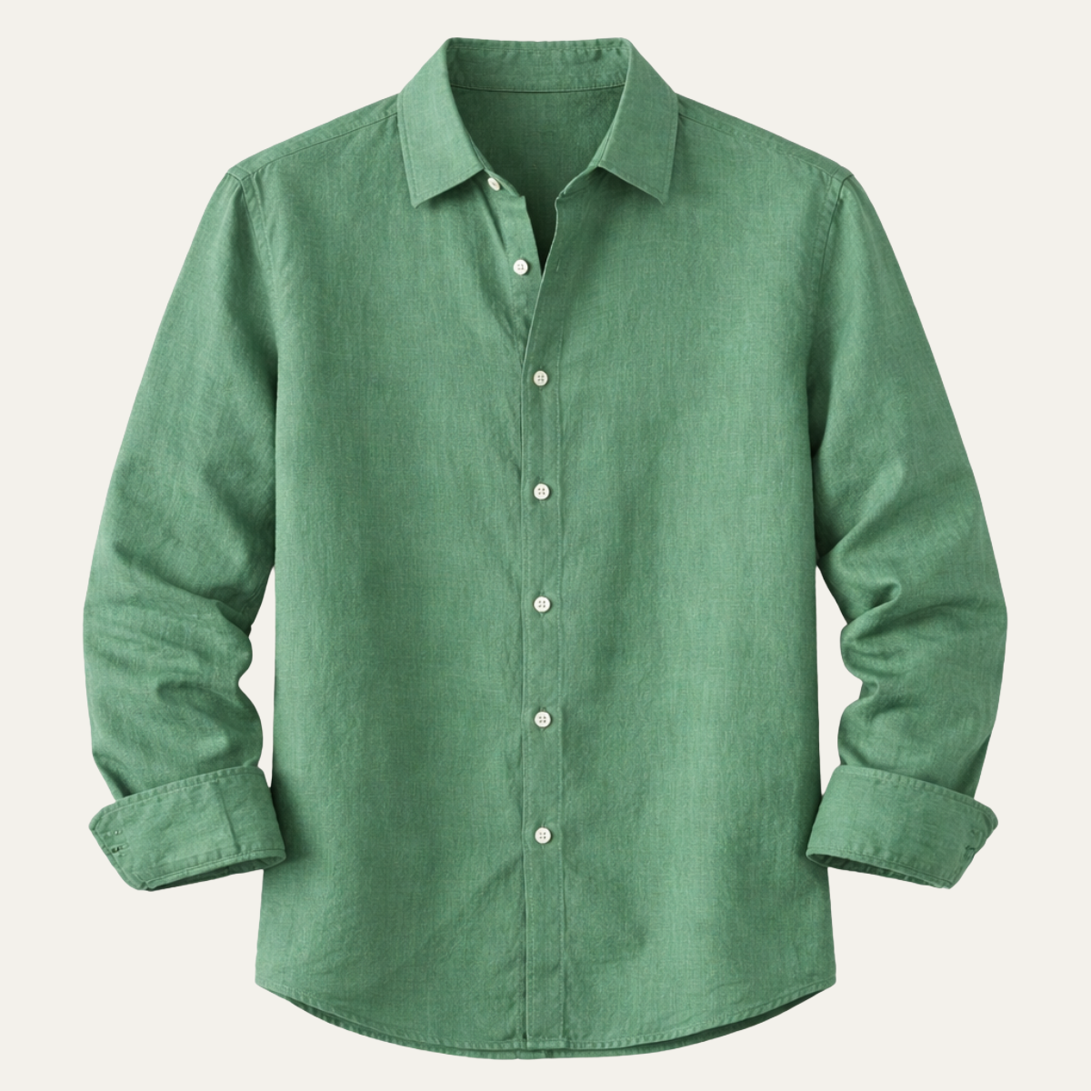 Men's Linen Beach Shirt Lightweight Beige - VibreMode