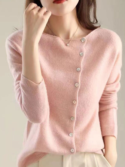 Women's Asymmetric Long Sleeve Cardigan