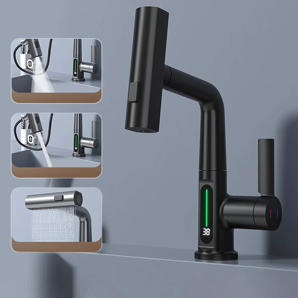 Led Kitchen Bathroom Faucet Light Flexible