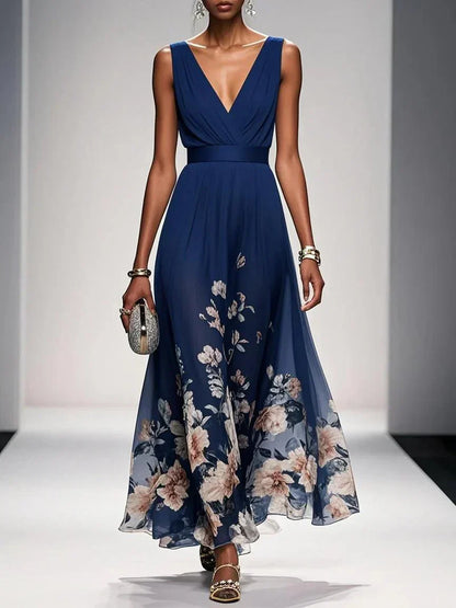 Beautiful Floral Long Sundress for Women