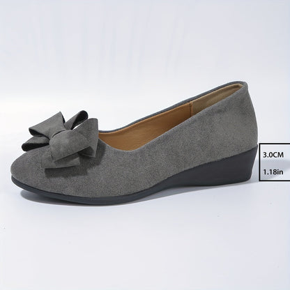 Elegant Round Toe Womens Slip On Ballet Shoes