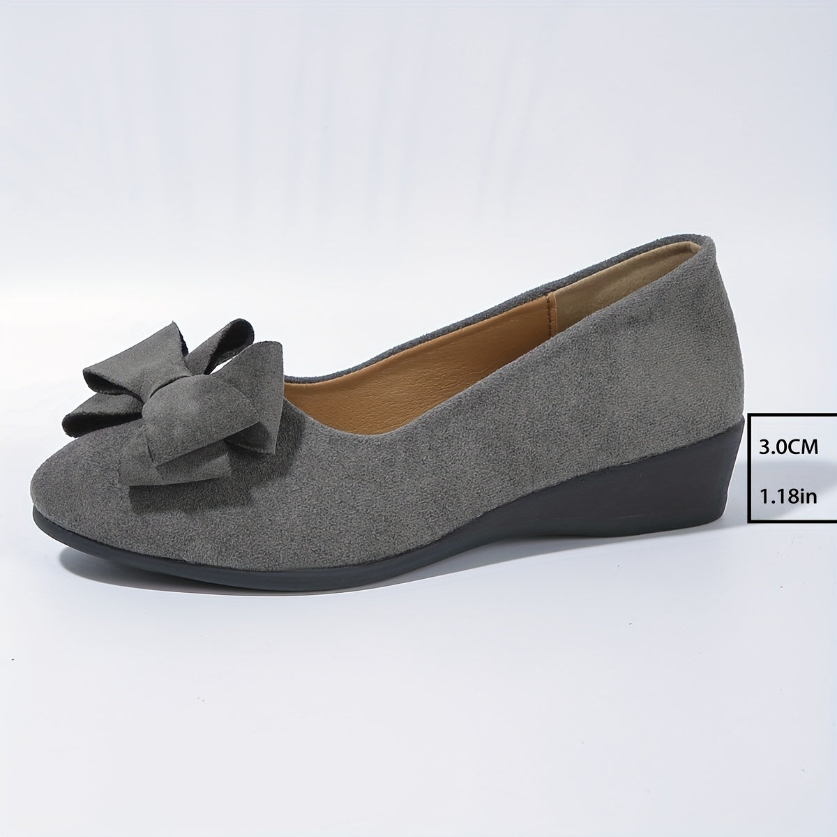 Bella Women's Ballet Flats Slip-On Round Toe Bow Detail